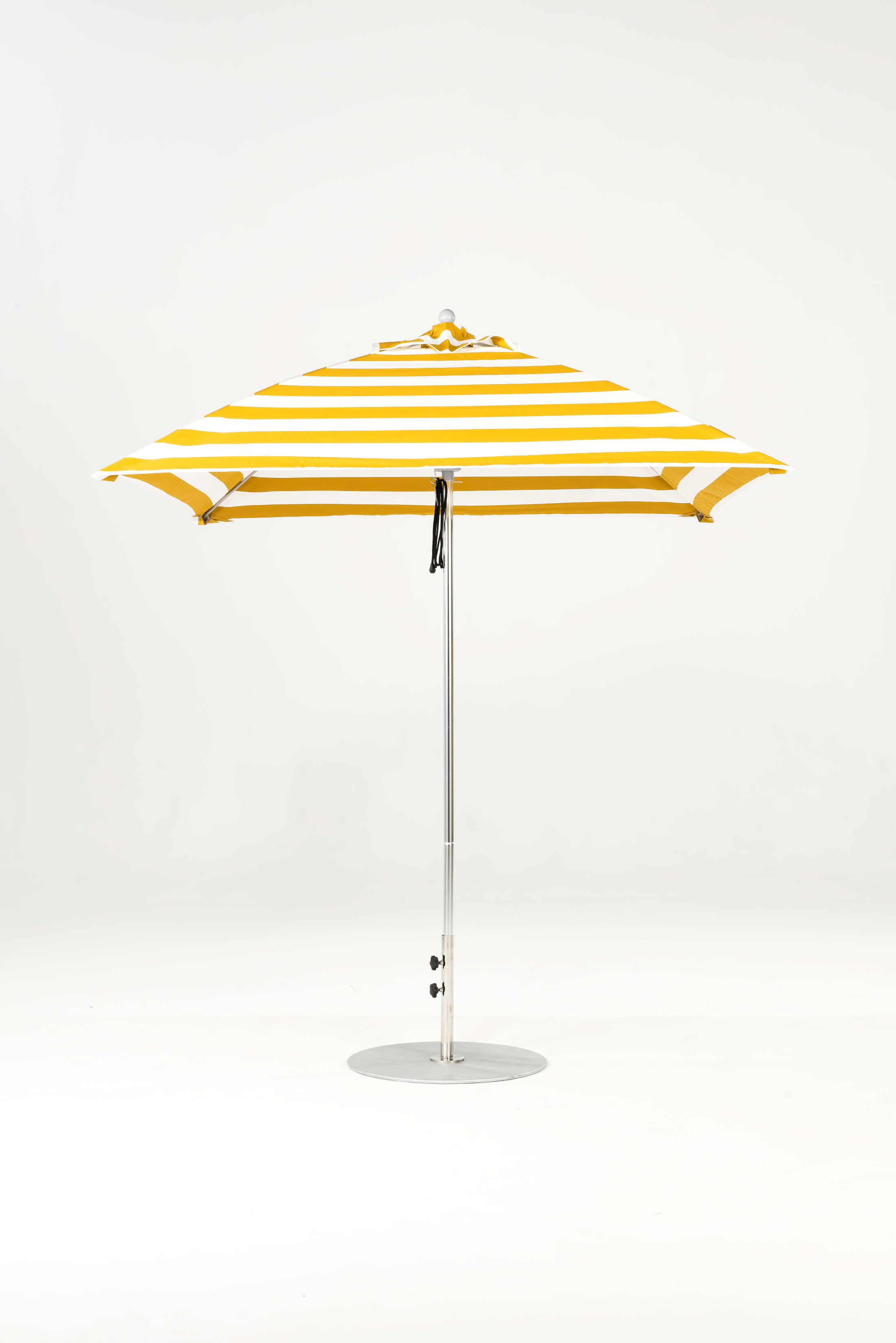 464FM-SQ-055 Yellow Stripe-Brushed Silver