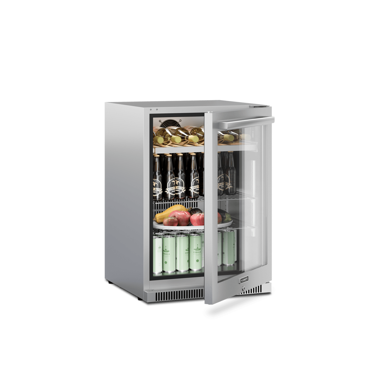 Dometic 24 Inch Outdoor Beverage Center with Glass Door and Lock