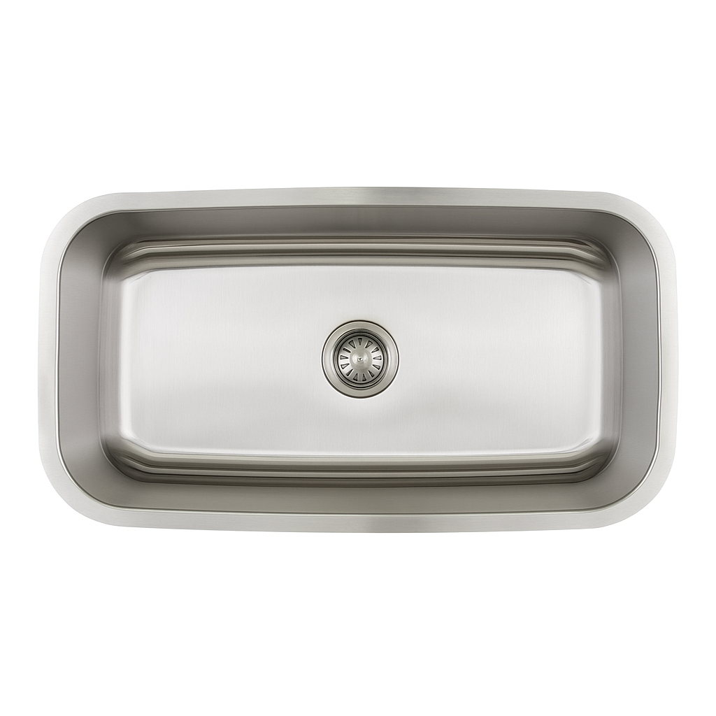 E-Stainless 18 Gauge, Large Single Rectangular Bowl: 31 x 18 x 10 Inch Bowl Depth
