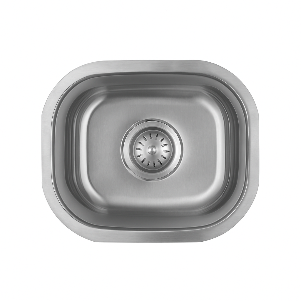 E-Stainless 18 Gauge, Single Bar / Veggie Bowl: 15 x 12 x 7 Inch Bowl Depth
