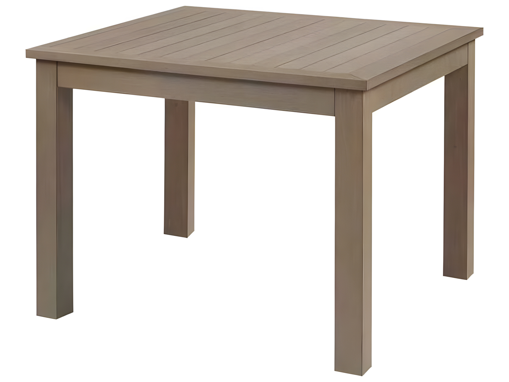 Kingsley Bate Sierra Eco-Teak 39.5 Inch Wide Square Dining Table with Umbrella Hole