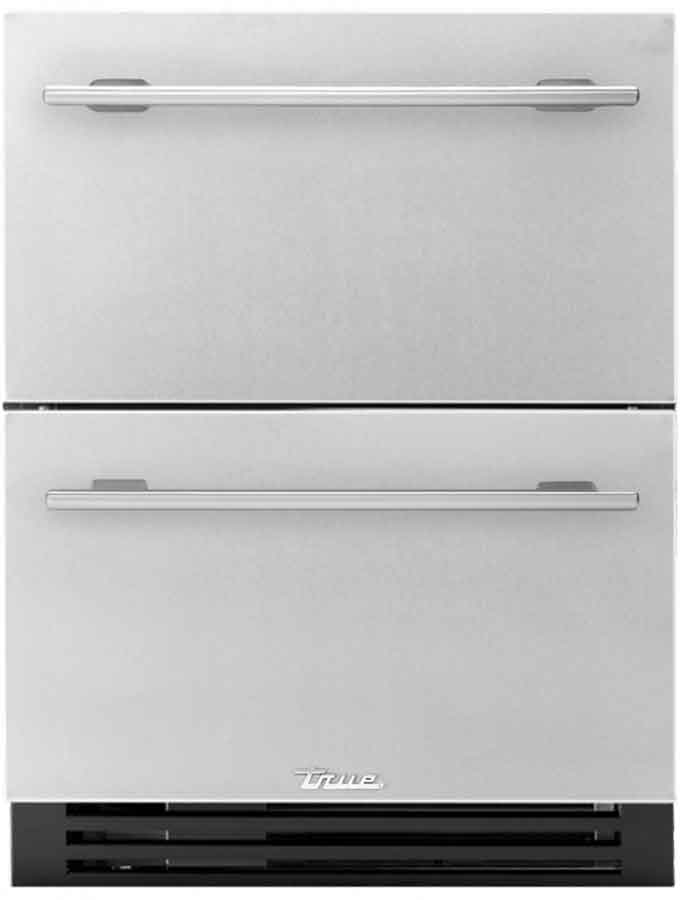 True Residential 24 Inch Outdoor ADA Refrigerator with Drawers