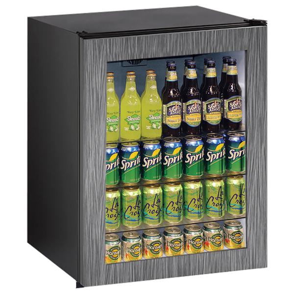 U-Line Glass Refrigerator 24" Reversible Hinge Integrated Frame 115v