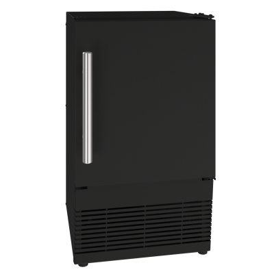 U-Line Ice Maker 14" Reversible Hinge Black Solid 115v