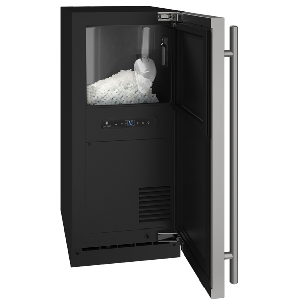 U-Line Nugget Ice Machine 15" Reversible Hinge Integrated Solid 230v