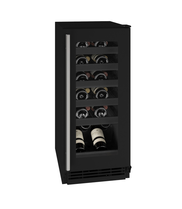 U-Line Wine Captain 15" Reversible Hinge Black Frame 115v