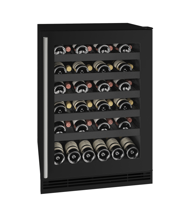 U-Line Wine Captain 24" Reversible Hinge Black Frame 115v