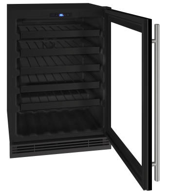 U-Line Wine Captain 24" Reversible Hinge Black Frame 115v