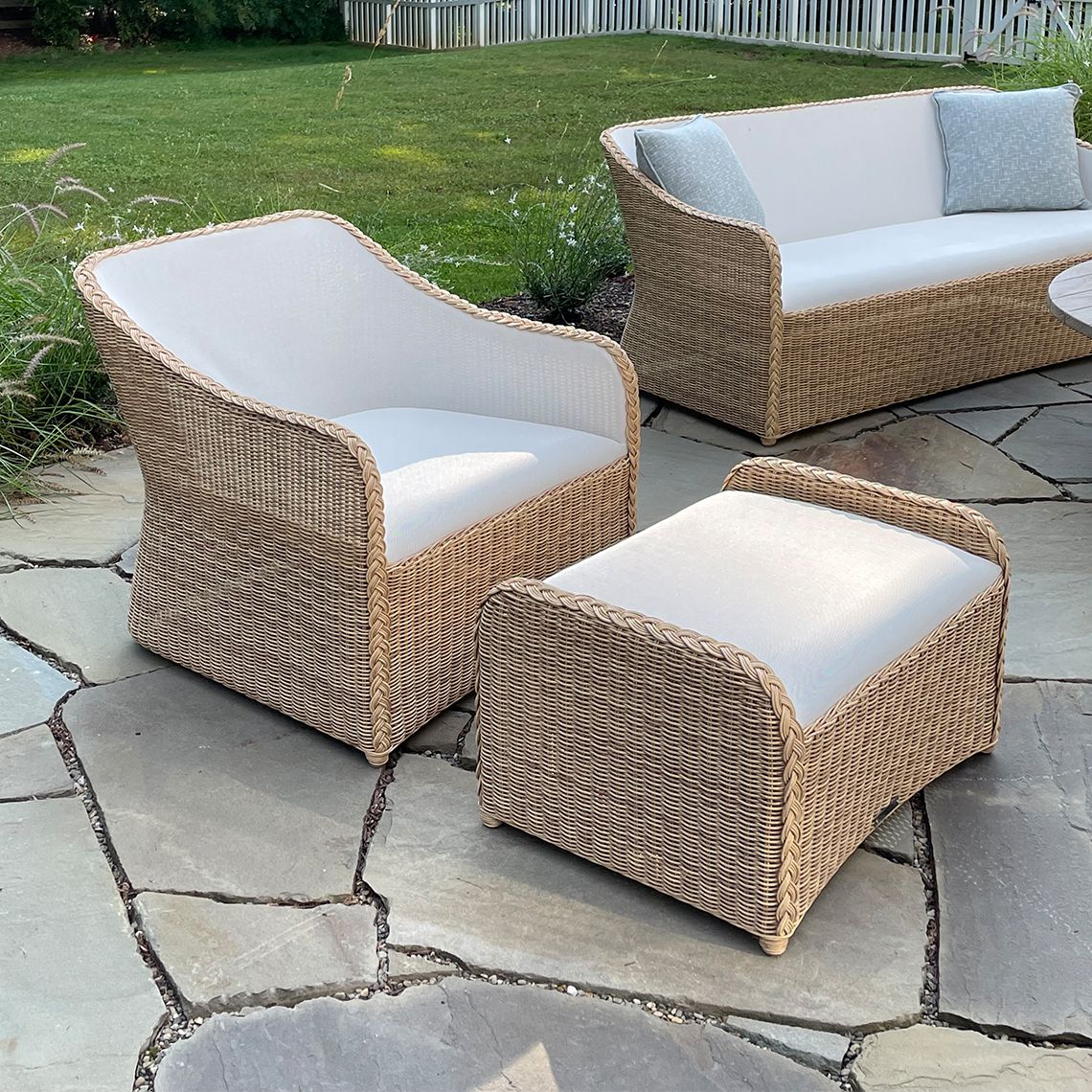 Kingsley Bate Quogue Club Ottoman