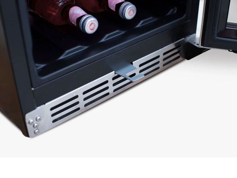 Summerset 15 Inch Outdoor Dual Zone Wine Cooler with Glass Door and Lock
