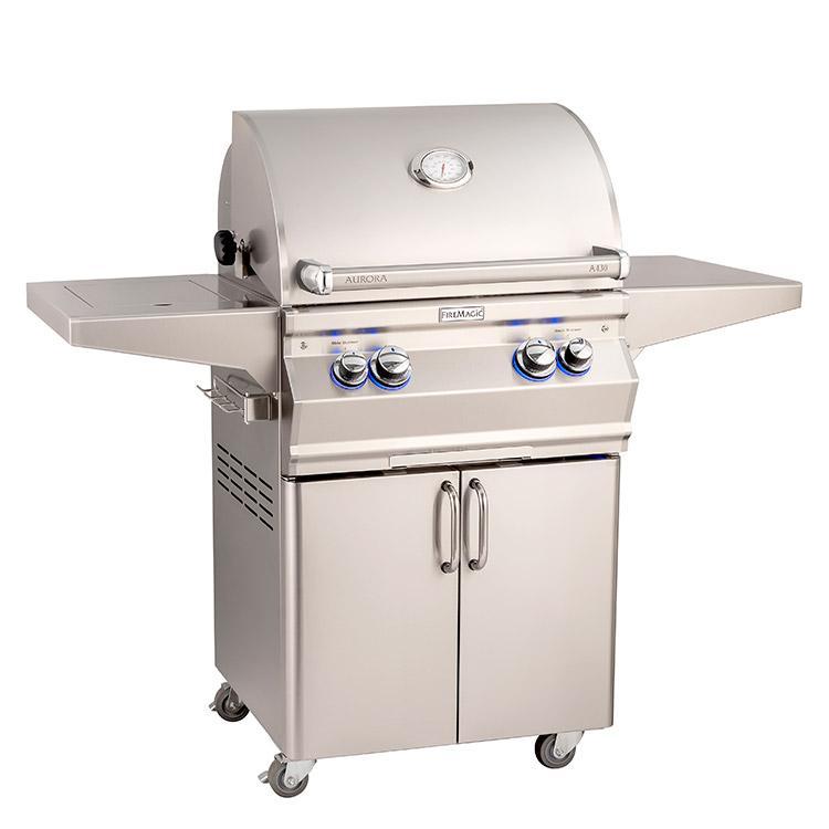 Fire Magic 24 Inch Aurora A430 Freestanding Grill with Single Side Burner