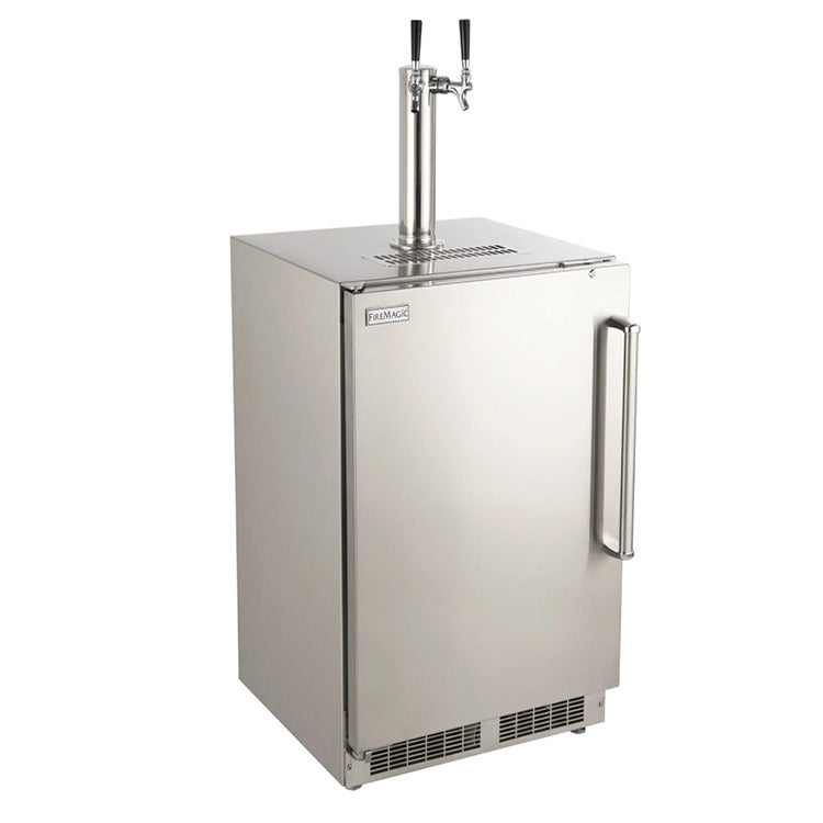 Fire Magic 24 Inch Outdoor Kegerator with Solid Door