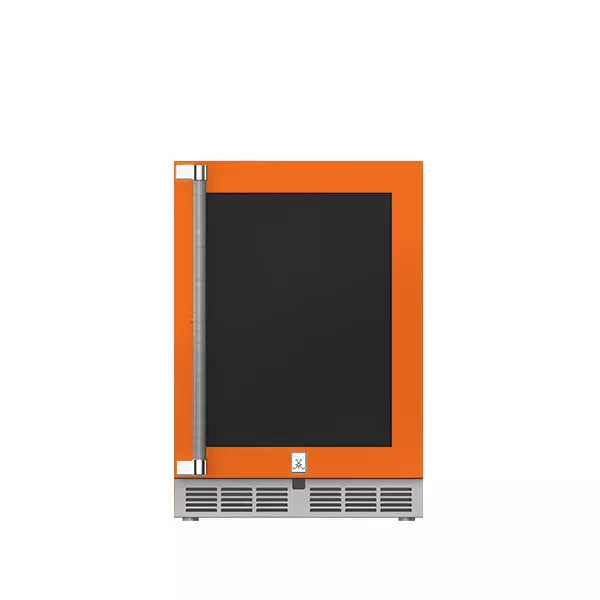 Hestan 24 Inch Outdoor Dual Zone Refrigerator with Glass Door