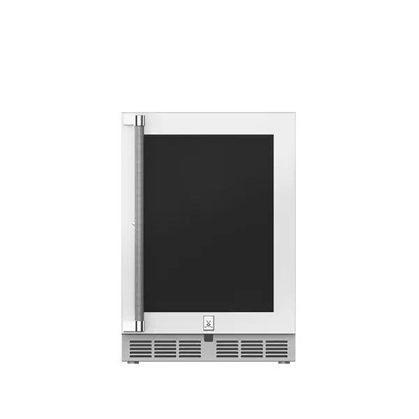 Hestan 24 Inch Outdoor Dual Zone Refrigerator with Glass Door