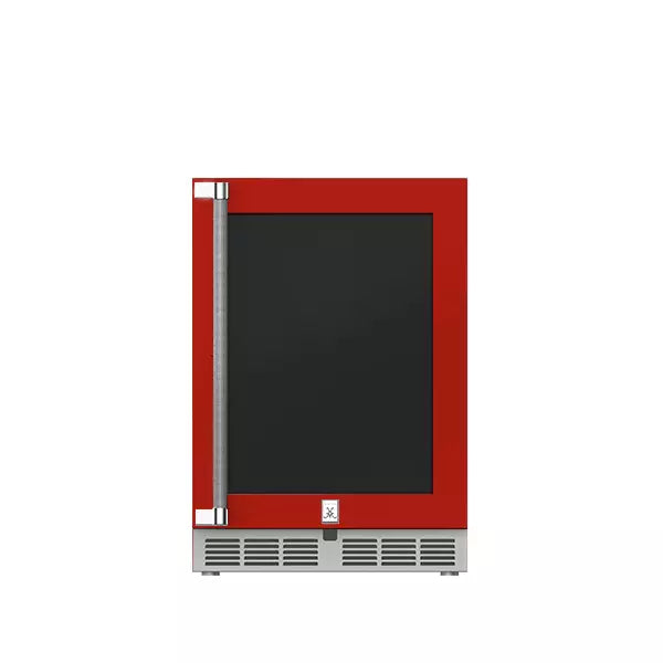 Hestan 24 Inch Outdoor Dual Zone Refrigerator with Glass Door