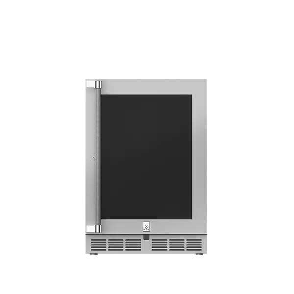 Hestan 24 Inch Outdoor Dual Zone Refrigerator with Glass Door